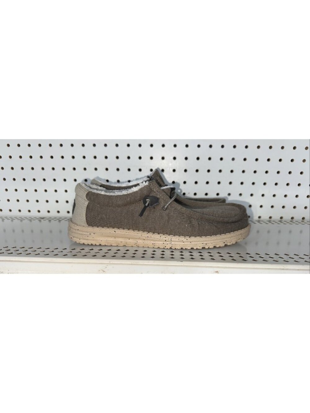 Hey Dude Wally Warmth Knit Mens Casual Slip On Loafers Shoes Size 8 Tan White